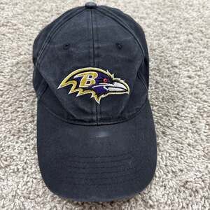 Baltimore Ravens NFL Strapback Hat Maryland National Guard Black Cap EUC